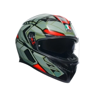 Prilba AGV K3 DECEPT MATT BLACK/GREEN/RED